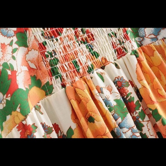 The Elle Boho Bloom Shift Dress w/Bell Sleeves - Picture 7 of 13